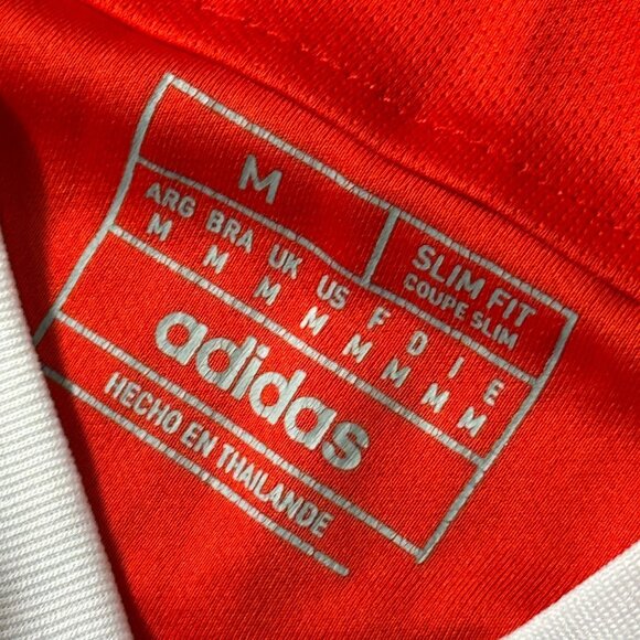 Adidas x PERU Soccer Jersey Red Mens Medium M Slim Fit #9 Lapadula 2023 Official - Picture 8 of 14